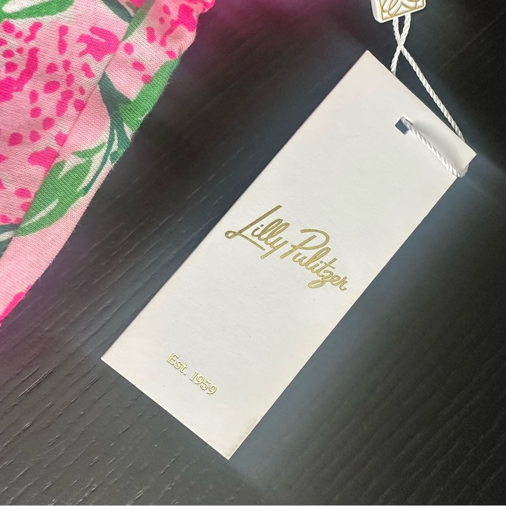 Lilly Pulitzer Pink & Green Floral Shift Dress - Picture 8 of 10